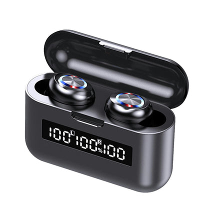 IPX4 Waterproof ABS BT5.0 Long Endurance Earbuds 1 Pair X35 Wireless Earphones for Sports-Black