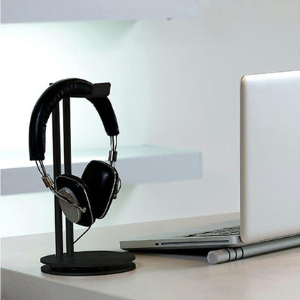 Stand Bracket Headphone Display Rack Aluminum Desk Top Headset Holder-Black