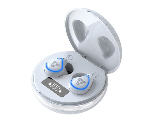 A29Wireless Bluetooth-compatible Earbuds Headphones 5.0 Touch Digital Display Earphone-White