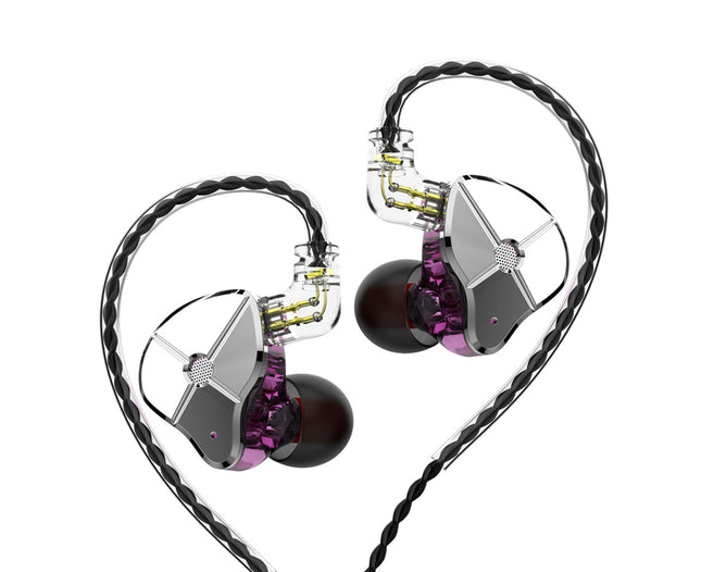 HiFi Moving Iron Music Earphone TRN ST1 In-Ear Wired Detachable Earphone Sports Headset-Purple