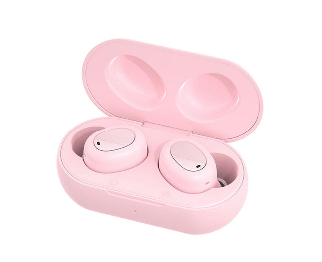 V5.0 Stereo Touch Screen In-ear TW15 Wireless Bluetooth-compatible Sport Earphones-Pink