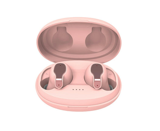 XY-5 Bluetooth-compatible Wireless Earphones 5.0HiFi Stereo Earbuds with Charging Box-Pink