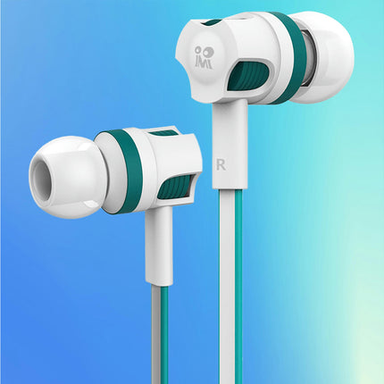 Lightweight 3.5mm Stereo Sports In-ear Earbud JM26 Wired Earbud for Playing Games-White