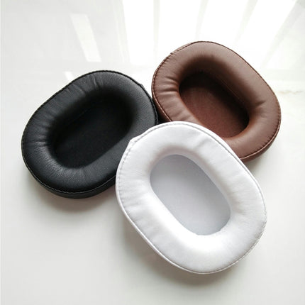 1 Pair Replacement Headphone Accessory Faux Leather Soft Velvet Earpad Cushion-Brown