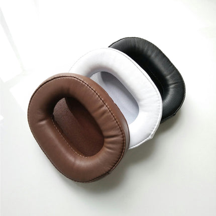 1 Pair Replacement Headphone Accessory Faux Leather Soft Velvet Earpad Cushion-Brown