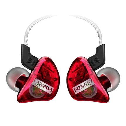 In Ear Waterproof Sport Super Bass Earphone HiFi Earbuds with Mic-Transparent Red