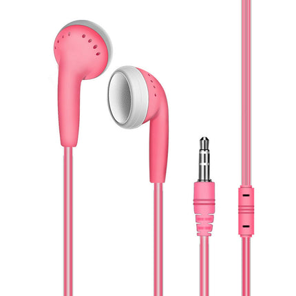 Universal Earphones 3.5mm Plug In-ear Wired Earphones for Phone MP3 Laptop-Pink