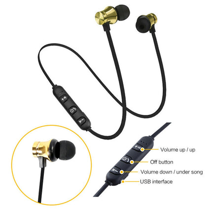 1Set Universal XT11 Wireless Earphone In-ear Mini Wireless Bluetooth-compatible Headset-Gold