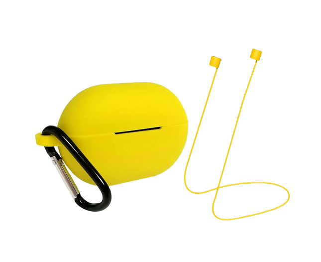 Protective Case with Anti-lost Rope Earphone Protector Cover for Huawei Freebuds Pro-Yellow