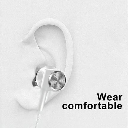 Wired Earphone HY-1 In-ear 3.5mm Bass Stereo Headphone Gaming Headset with Microphone-White