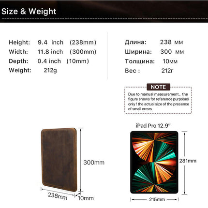 Leather iPad Case Cover Protective Tablet Cover-A