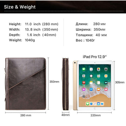 Leather iPad Case Cover with Pen Holder Protective Tablet Cover