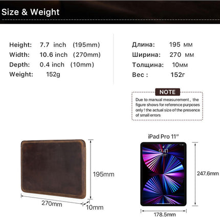 Leather iPad Case Cover Protective Tablet Cover-B