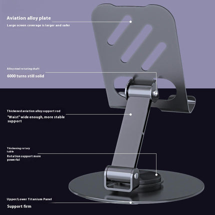 Fully Adjustable Foldable Desktop Phone Holder Dock 360¡ã Rotating Metal Phone Holder