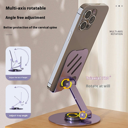 Fully Adjustable Foldable Desktop Phone Holder Dock 360¡ã Rotating Metal Phone Holder