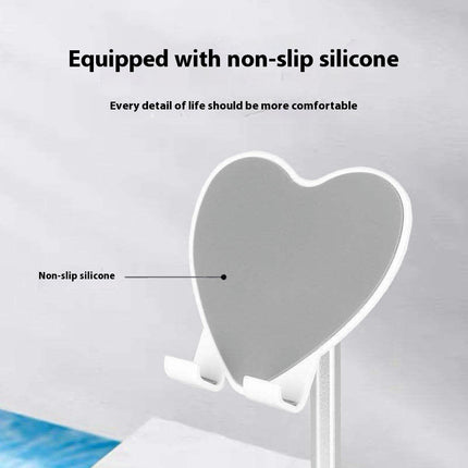 Tablet Mount for Desk - Retractable Heart Shaped Lazy Phone Tablet Holder