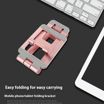 Desktop Aluminum Alloy Pad Tablet Live Streaming Phone Holder Universal Lazy Folding Holder