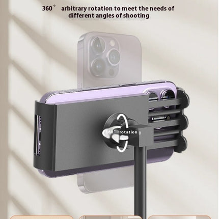 Portable Phone Live Broadcast Lifting Metal Bracket 360 Degree Rotation Swivel Bracket