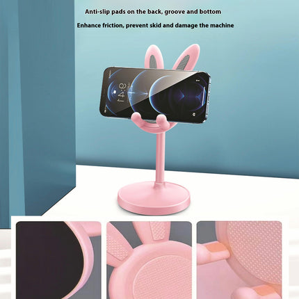 Cute Rabbit Universal Phone Holder Adjustable Height Desktop Holder