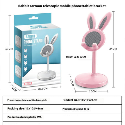 Cute Rabbit Universal Phone Holder Adjustable Height Desktop Holder