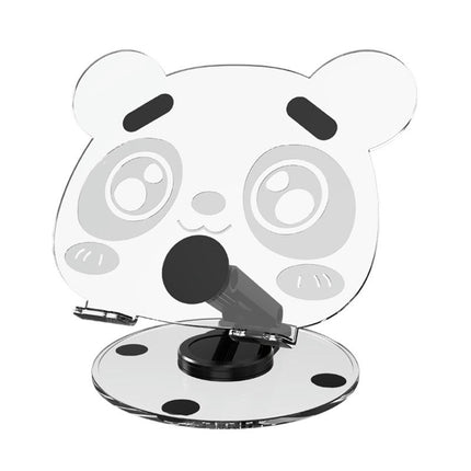 Foldable 360 Degree Rotating Clear Desktop Phone Holder - Bear Pattern Tablet Stand