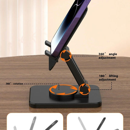 Foldable Phone Stand for Desk - Height Adjustable Holder Portable Phone Cradle