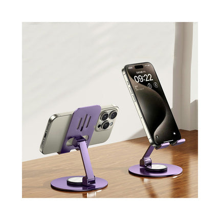 Rotating Metal Stand for Desk Portable Foldable Cellphone Stand