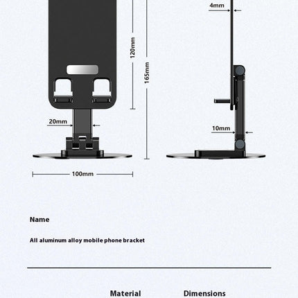 Portable Foldable Desktop Stand Holder Multi-Function Adjustable Selfie Live Broadcast Bracket