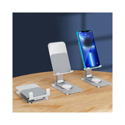 Folding Phone Stands Fully Adjustable in Angle Height - Solid Cradle Dock Phone Holder for Desk