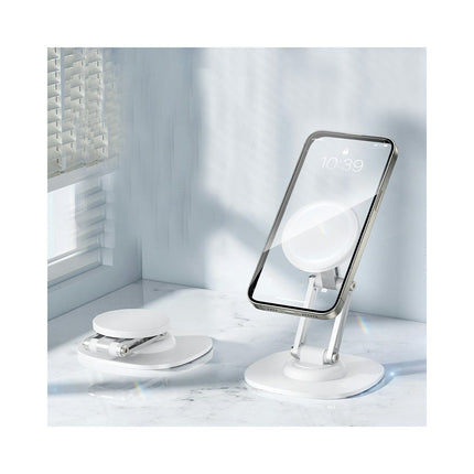 Adjustable Three-axis Structure Phone Tablet Stand with Rotation Base Foldable Holder