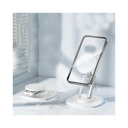 Adjustable Three-axis Structure Phone Tablet Stand with Rotation Base Foldable Holder