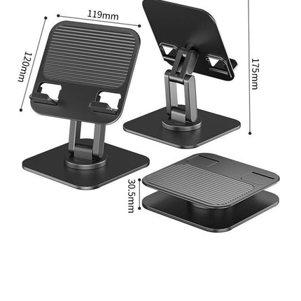 Adjustable Three-axis Structure Phone Tablet Stand with Rotation Base Foldable Holder