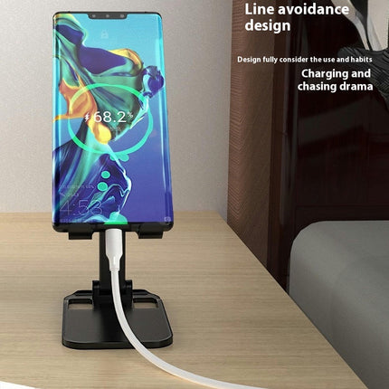 Foldable Phone Stand for Desk - Height Adjustable Portable Cellphone Cradle Stable Dock