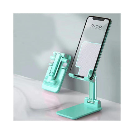 Foldable Phone Stand for Desk - Height Adjustable Portable Cellphone Cradle Stable Dock