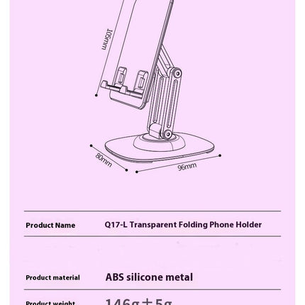 Acrylic Phone Tablet Office Supplies Rotating Base Foldable and Adjustable Stand