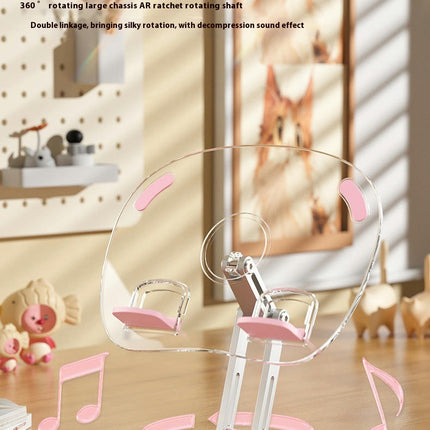 Acrylic 360 Degree Rotating Adjustable Transparent Desktop Phone Tablet Holder for Home