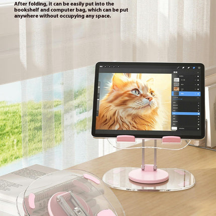 Acrylic 360 Degree Rotating Adjustable Transparent Desktop Phone Tablet Holder for Home