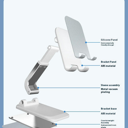 Universal Foldable Phones Tablet Stand Holder Adjustable Multi Angle Travel Smartphone Stable Cradle