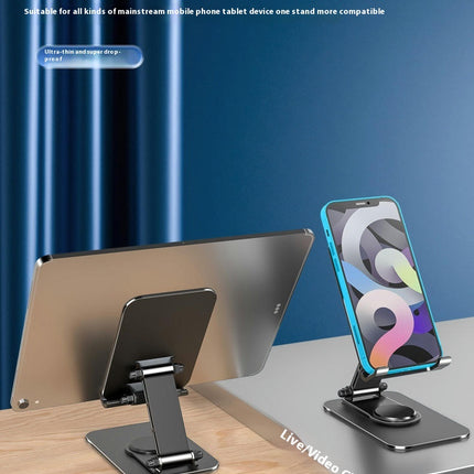 Sturdy Metal PhoneTablet Stand Compatible with Smart Phones Foldable Portable 360 Degree Rotatable