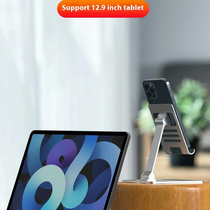 Stand for Desk Rotatable and Foldable Stand Stable Aluminum Tablet Holder Compatible with Phone