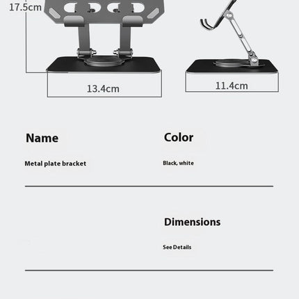 Multi-Function Tablet/Mobile Stand Rotatable Metal Folding Tablet Desktop Stand Holder