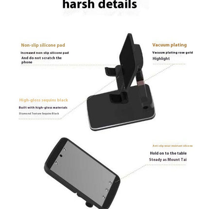 Universal Foldable Phone Tablet Holder Adjustable Multi Angle Travel Smartphone Stable Cradle