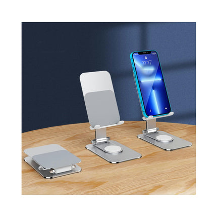 Tablet for Desk Swivel Stand - with 360 Rotating Base Alloy Foldable Desktop Stand Holder