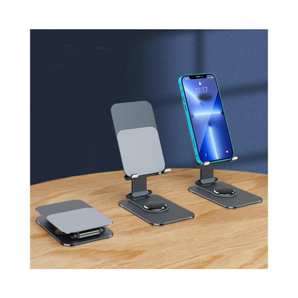 Tablet for Desk Swivel Stand - with 360 Rotating Base Alloy Foldable Desktop Stand Holder