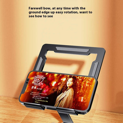 Rotating Tablet Stand for Desk Angle Adjustable Alloy Foldable Dock Portable Tablet Phone Holder