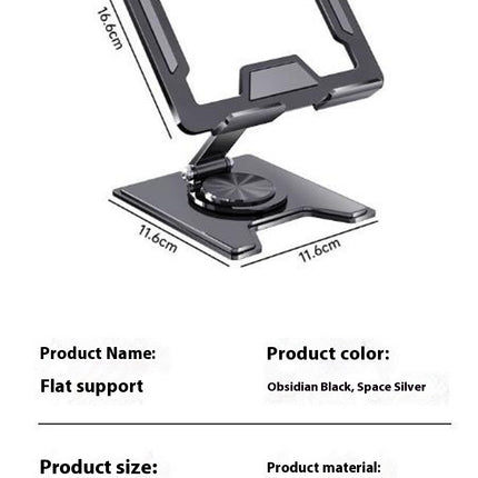 Rotating Tablet Stand for Desk Angle Adjustable Alloy Foldable Dock Portable Tablet Phone Holder