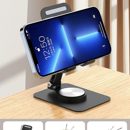 Rotating Adjustable Holder Made of Metal Foldable Desktop Phone Holder Suitable for Phone Pad