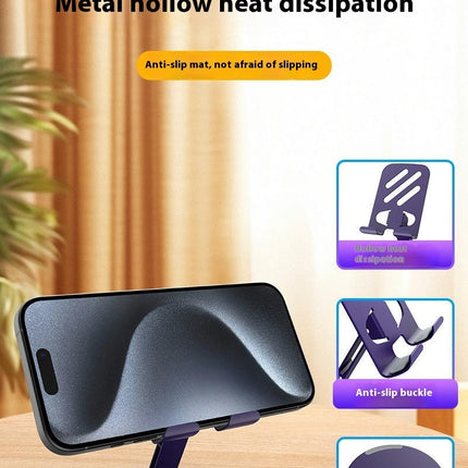 Rotating Adjustable Phone Holder Made of Metal Foldable Desktop Phone Holder