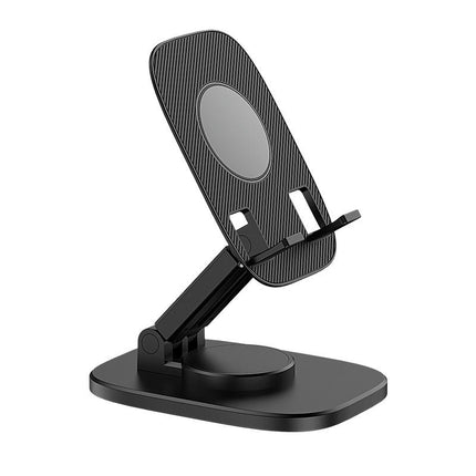 Ajustable Angle Foldable Portable Phone & Tablet Mount with Stable Rotatable Base for Table