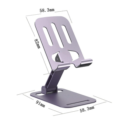 Adjustable Cell Phone Stand for Desk - Foldable Metal Desktop Phone Holder Cradle Dock